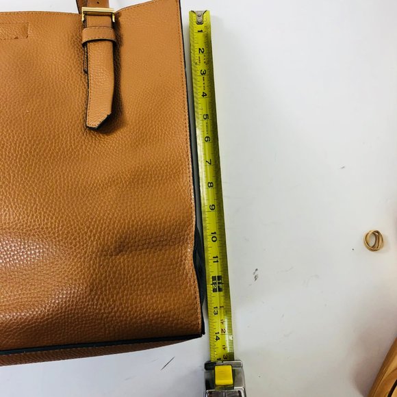 REED Tote Leather Cognac Brown Color Medium/Large - Picture 5 of 8